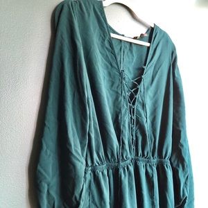 Awesome lace-up jumpsuit plus sized 2X/XXL